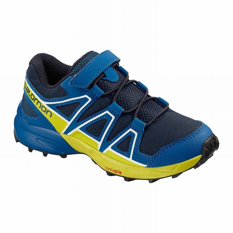 Chaussures De Trail Running Salomon Enfant Bleu Marine - Salomon SPEEDCROSS - France (7145-MDVWP)